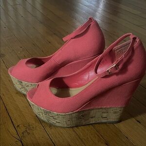 JustFab Coral Wedge Sandals